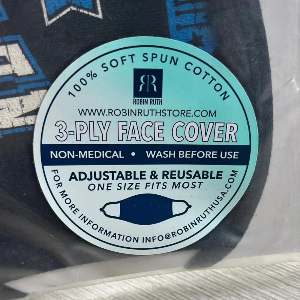 New Jersey Face Mask in Black and Blue